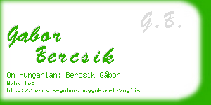 gabor bercsik business card
