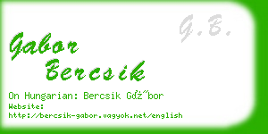 gabor bercsik business card